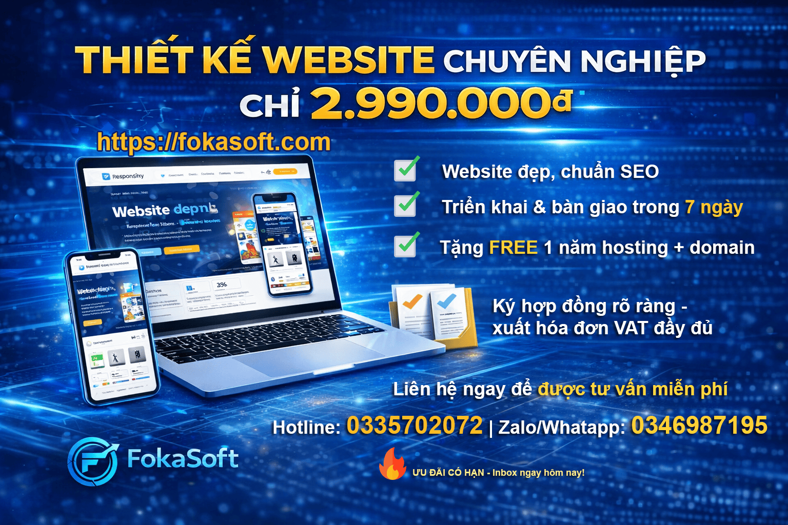 🔥 KHUYẾN MÃI THÁNG 4 – THIẾT KẾ WEBSITE CHUYÊN NGHIỆP CHỈ TỪ 2.990.000đ