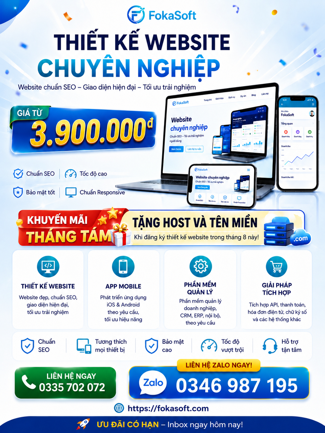 KHUYẾN MÃI THÁNG 8 – THIẾT KẾ WEBSITE
