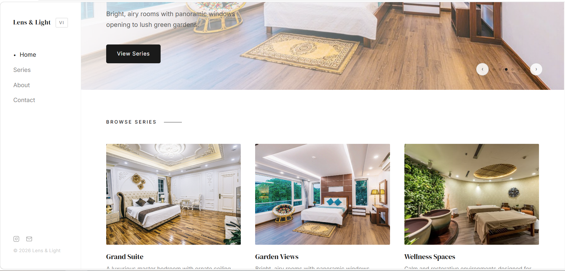 Mãu website nhiếp ảnh